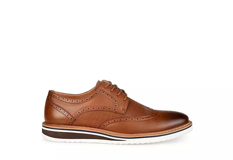 Vance Co. Warrick Mens Wingtip Derby Shoes Red Product Image