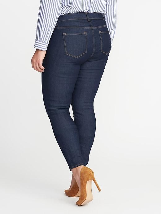 Mid-Rise Plus-Size Super Skinny Ankle Jeans Product Image