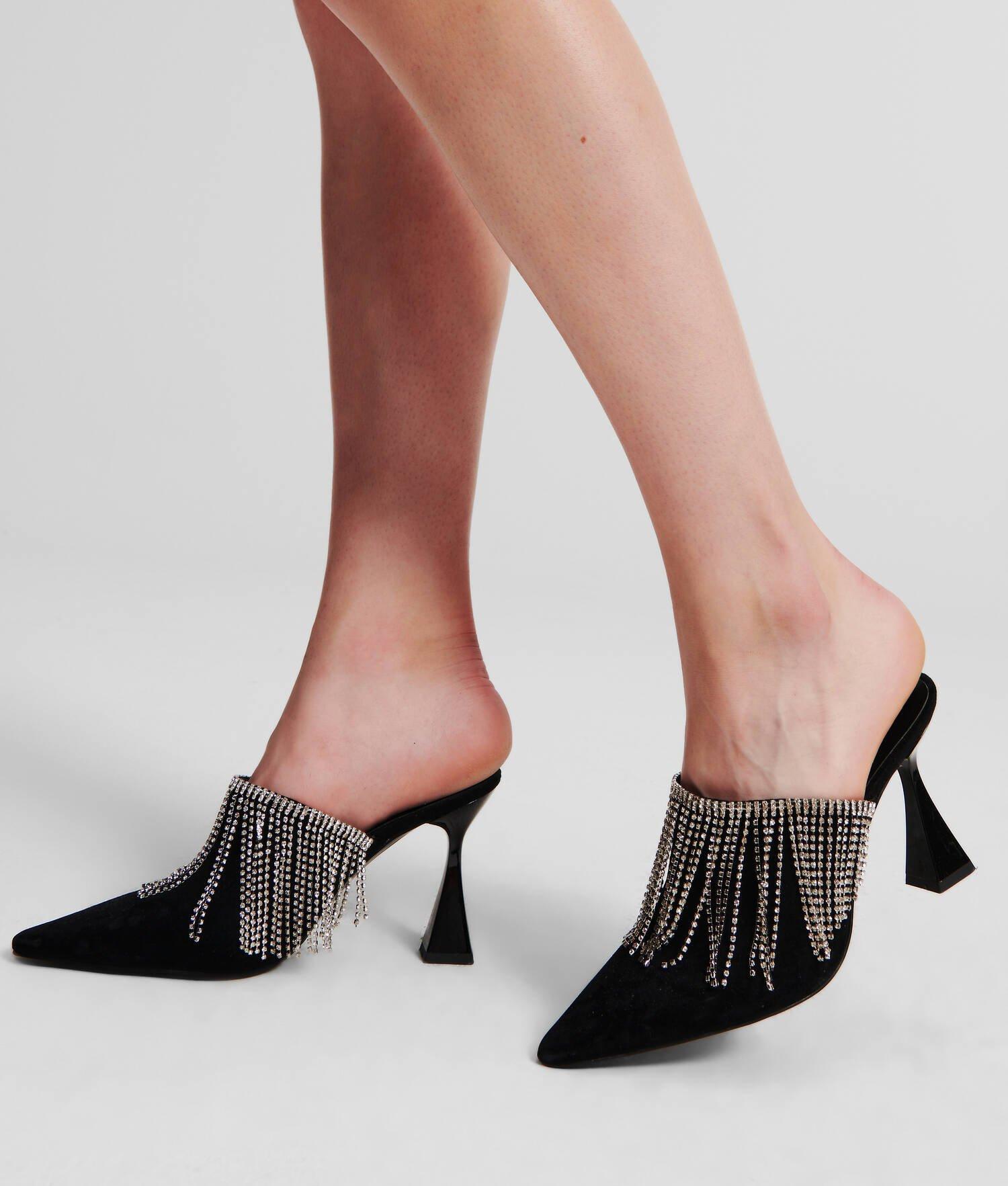 DEBUT II Fringe Mule Shoes Product Image