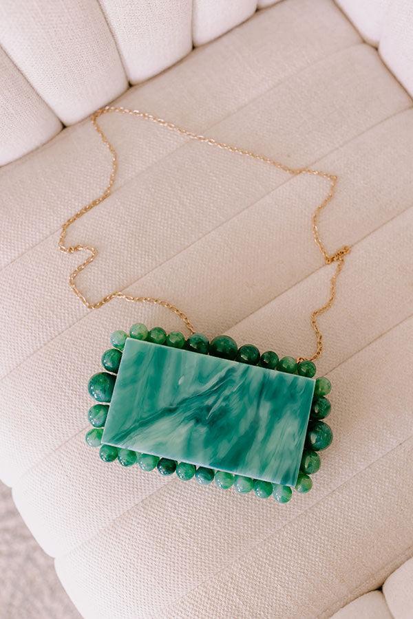 Cava Acrylic Clutch in Jade Product Image