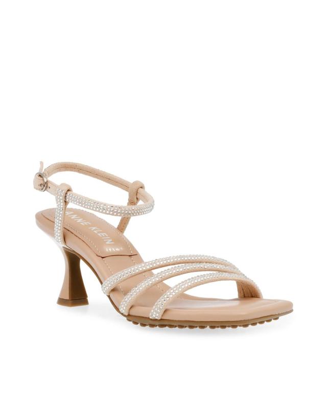 Anne Klein JulesC Pump   Women's   Beige   Size 8   Sandals   Ankle Strap   Kitten Product Image