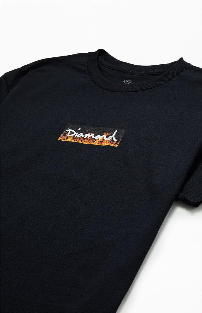 Diamond Supply Co Mens Flame Mini Box Logo T-Shirt Product Image