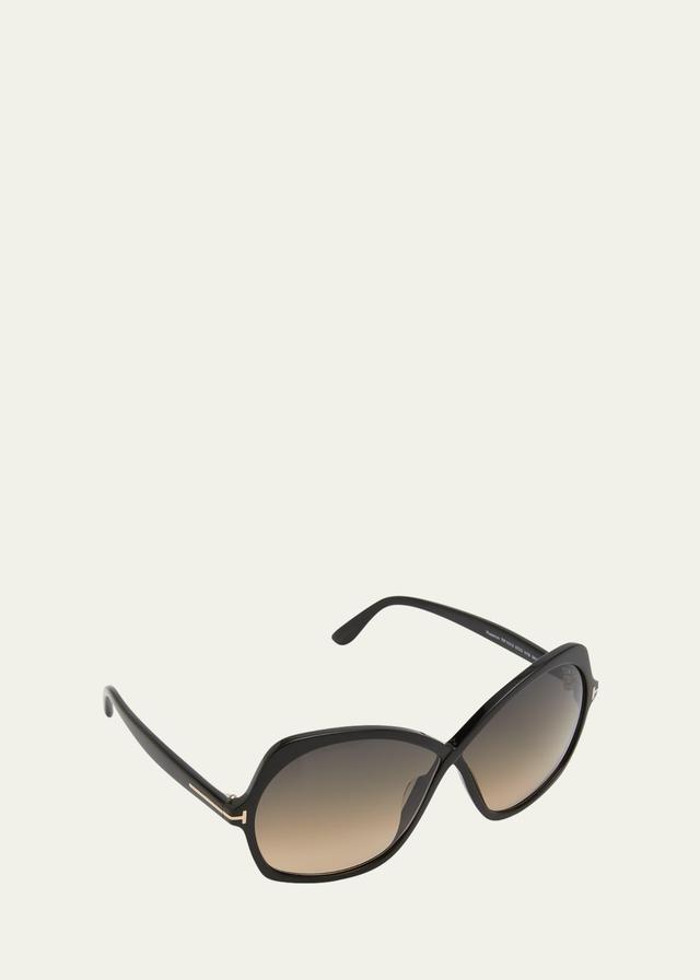 TOM FORD Rosemin 64mm Gradient Oversize Butterfly Sunglasses Product Image