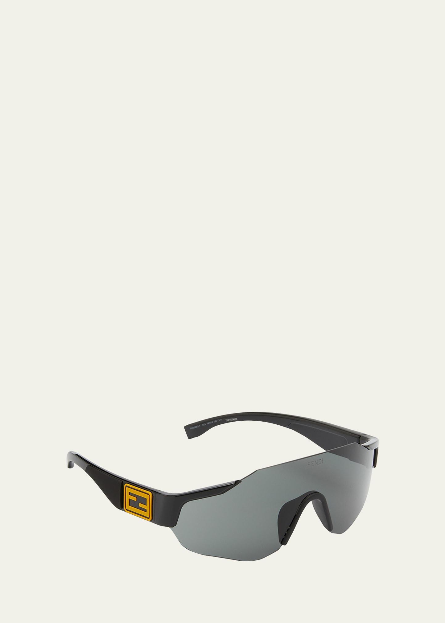 Mens FF-Logo Rimless Shield Sunglasses Product Image