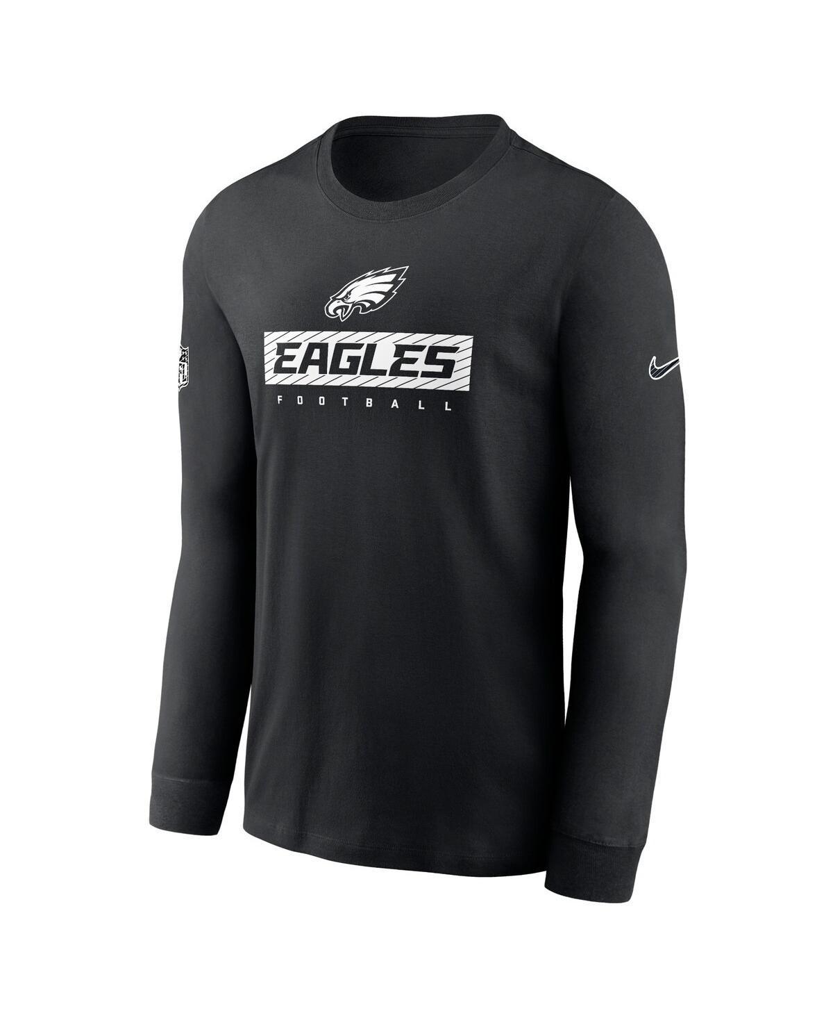 NIKE Men's Midnight Green Philadelphia Eagles Sideline Performance Long Sleeve T-shirt Product Image