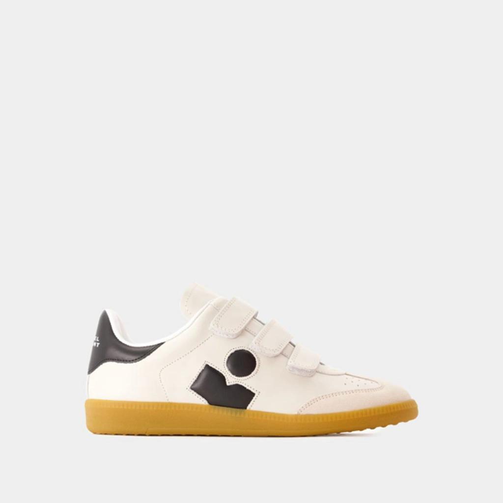 Beth Sneakers In White Suede And Leather In Beige Product Image