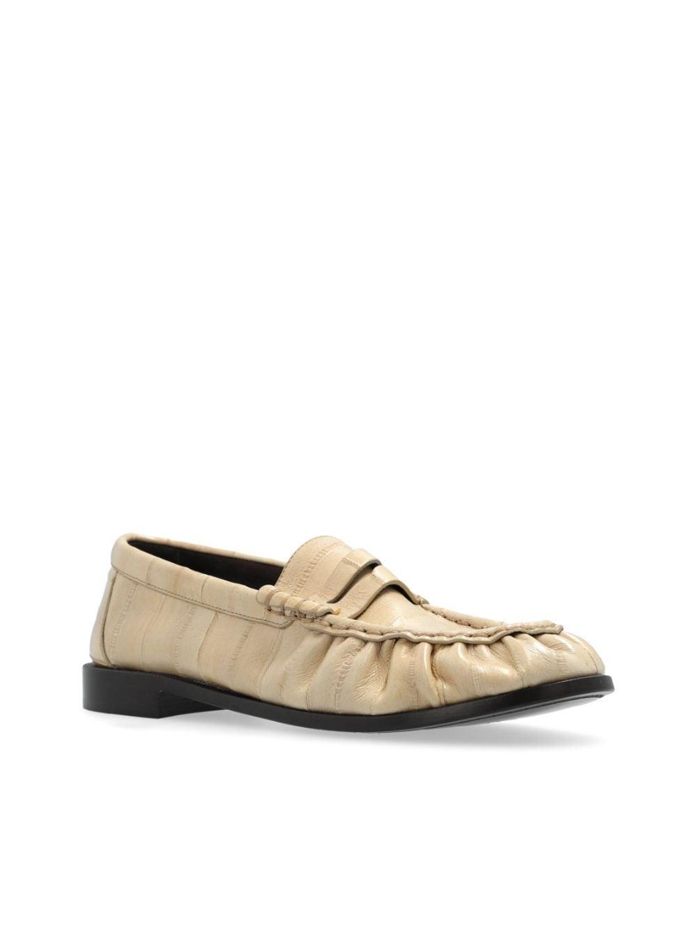 SAINT LAURENT Women's Le Loafer Penny Slippers In Eel In Ivory Product Image