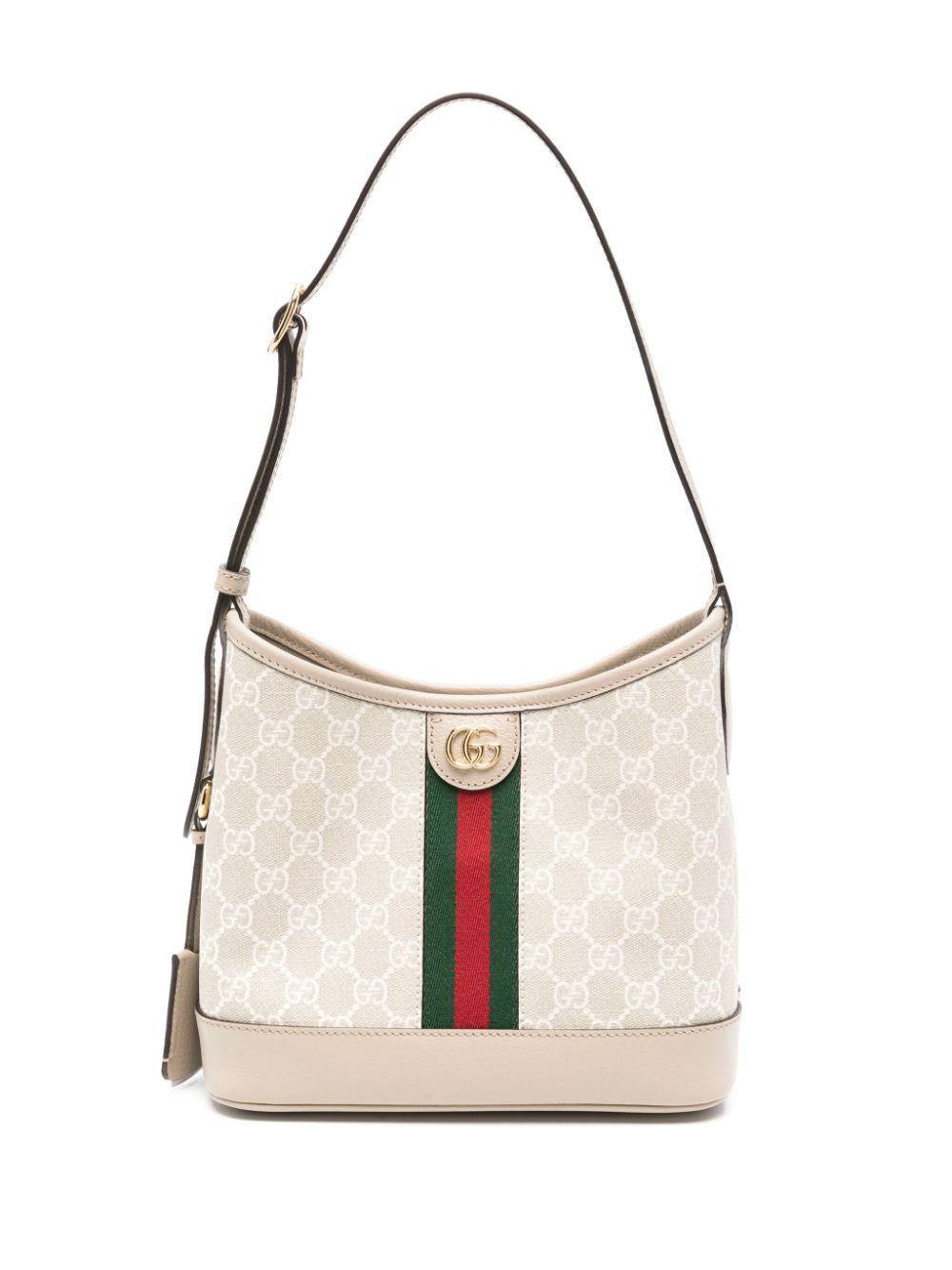 GUCCI Small Ophidia Gg Shoulder Bag In Beige Product Image