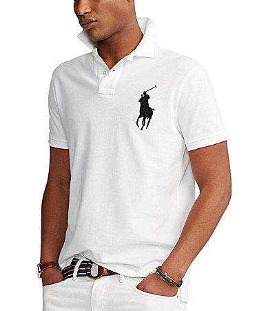 Polo Ralph Lauren Big Pony Custom Slim Fit Mesh Polo Shirt Product Image