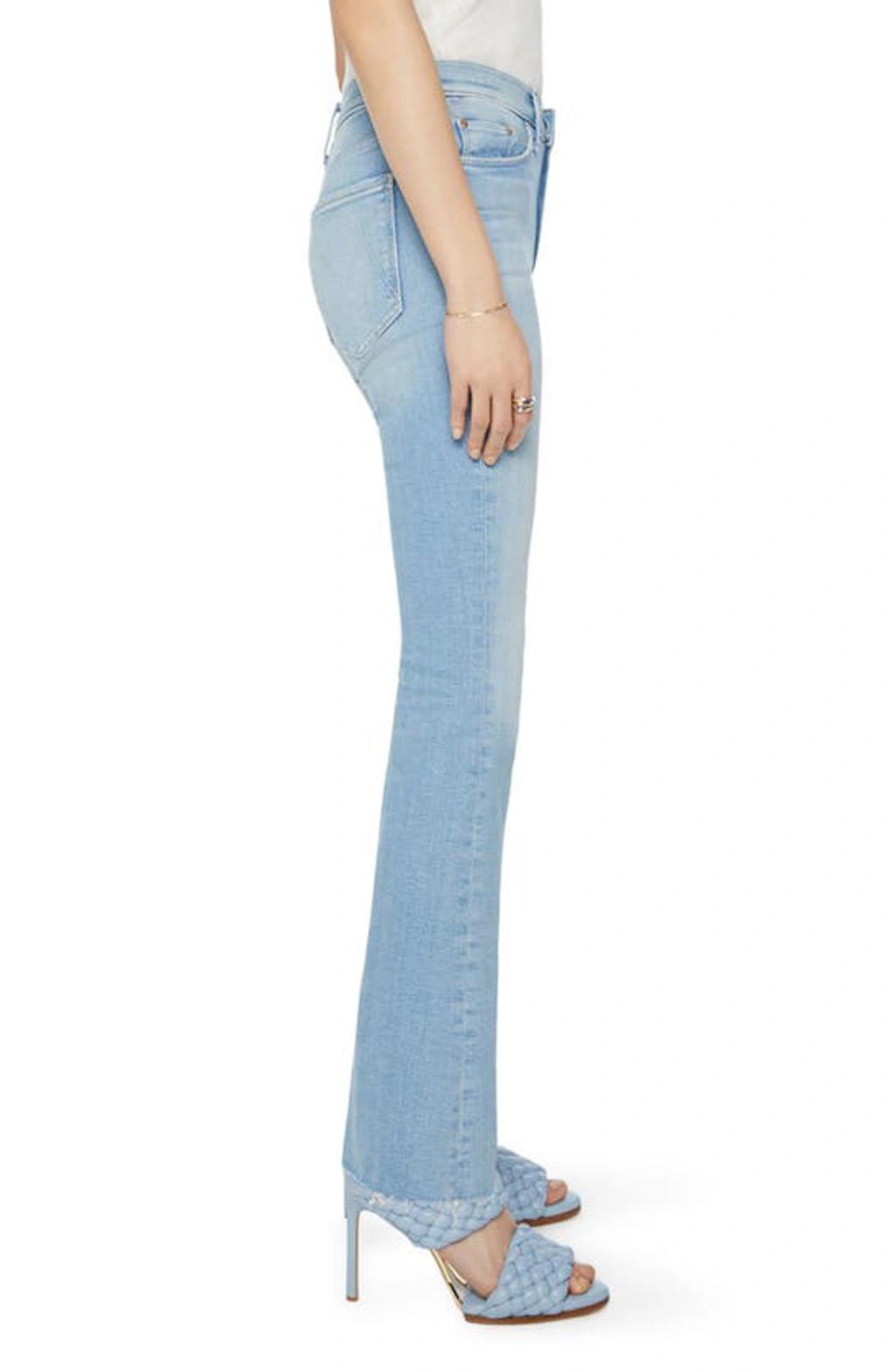 The Runaway High Waist Frayed Hem Jeans In California Cruiser Product Image