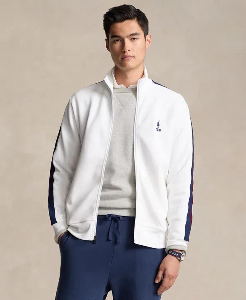 Men's Double-knit Mesh Track Jacket In White Multi Product Image