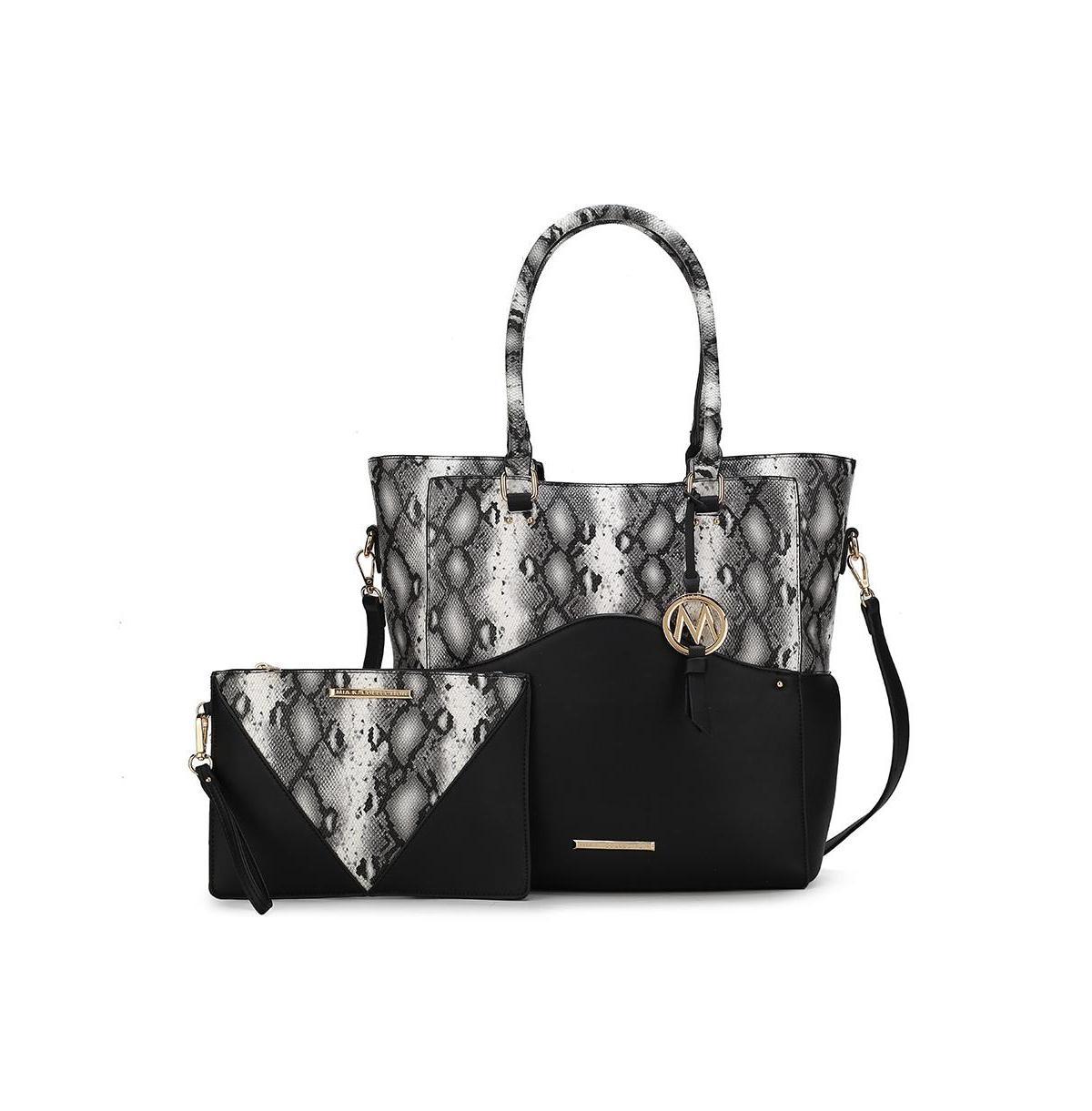 Mkf Collection Iris Snake Embossed Women s Tote Bag with matching Wristlet Pouch by Mia K Product Image