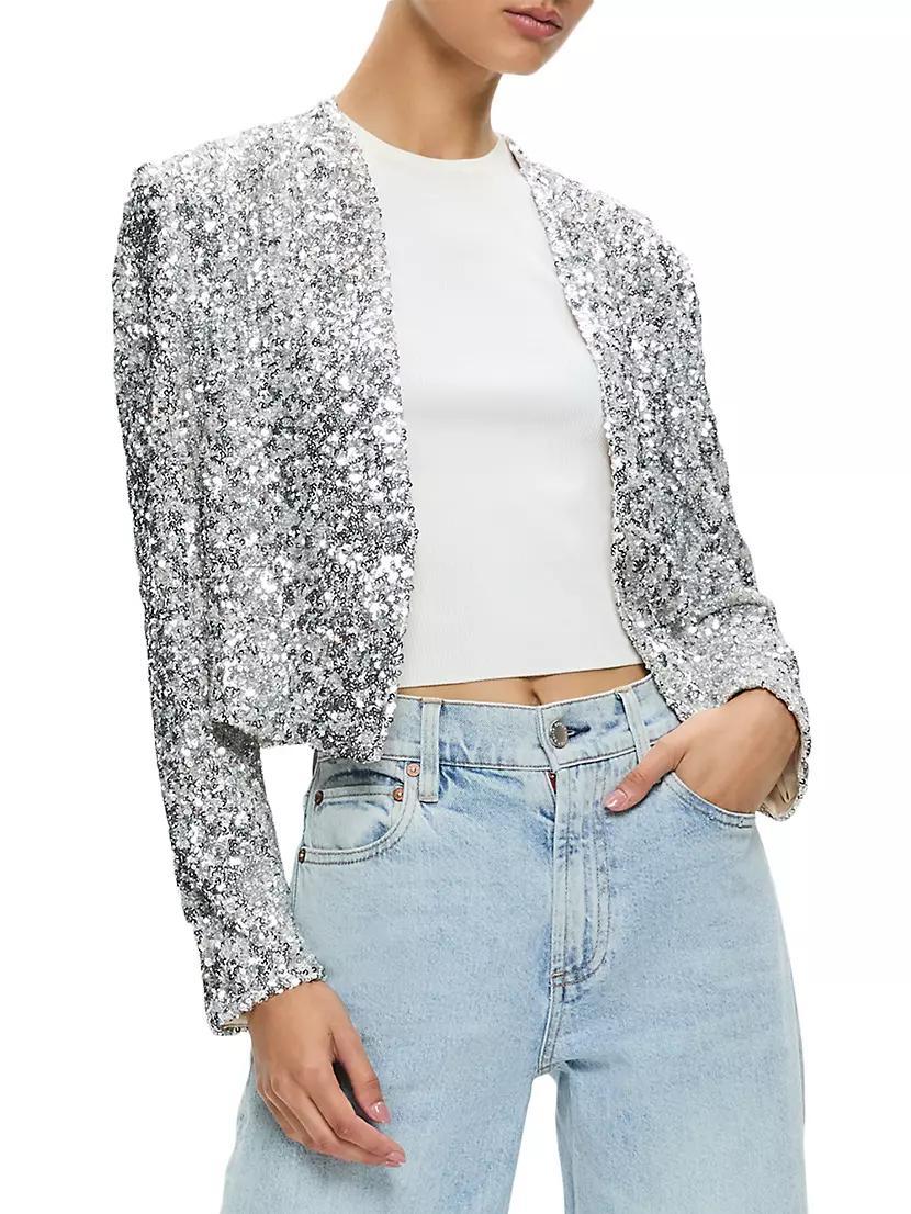 New Harvey Sequin Cropped Jacket Product Image