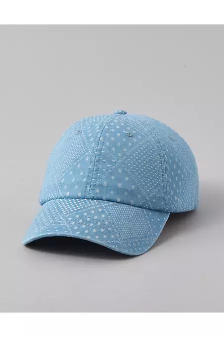 AE x Aerie Match Made In Denim Polka Dot Denim Baseball Hat Women's Product Image