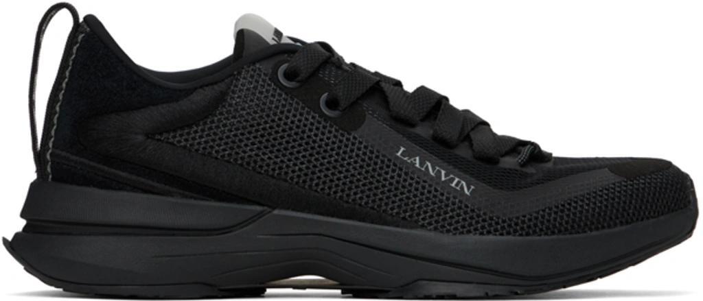 LANVIN L-i Mesh Sneakers For Men In Black/black Product Image