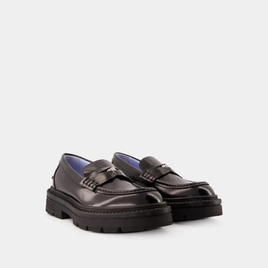 VERSACE Adriano Flat Shoes In Black Product Image