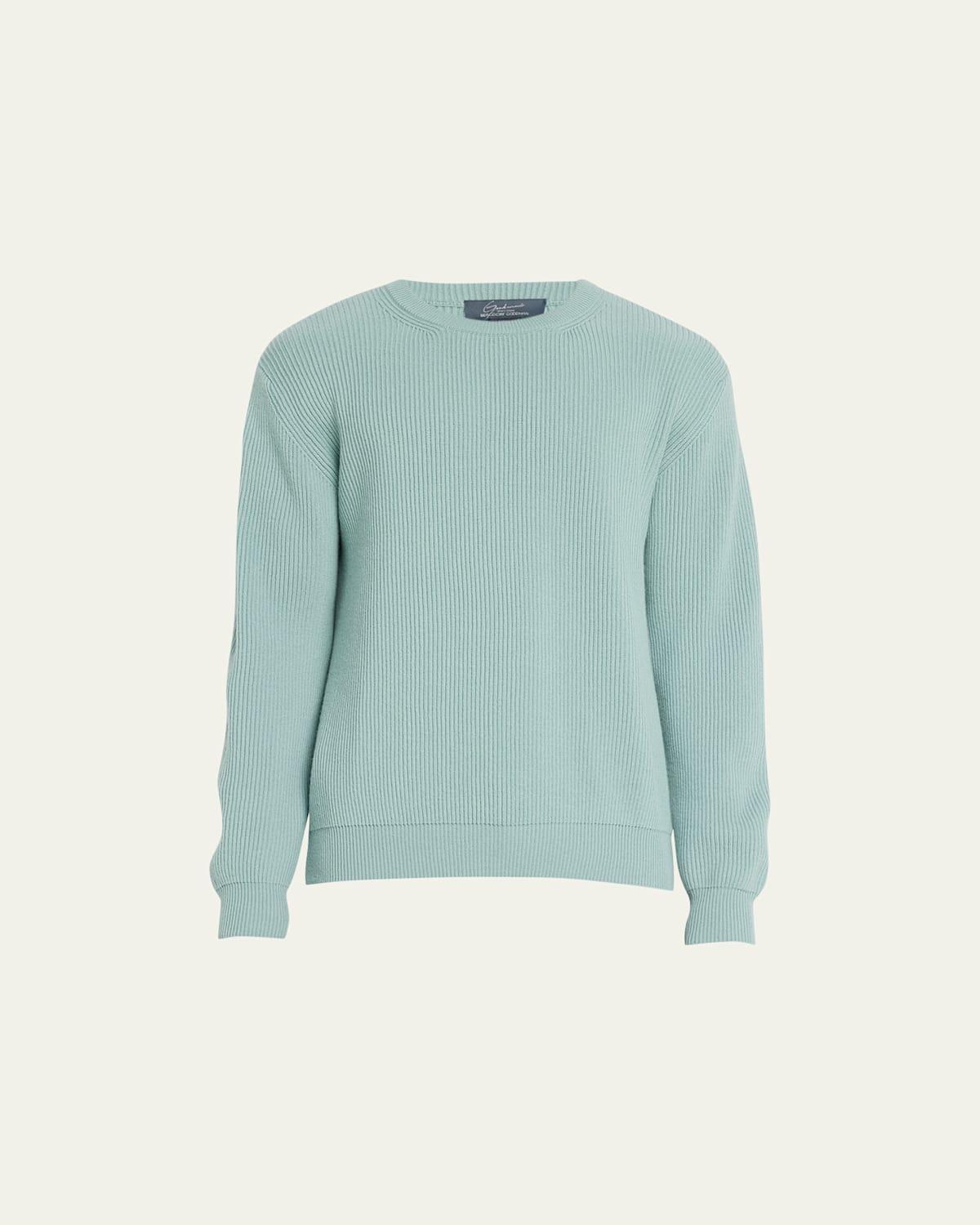 Mens Cashmere Ribbed Crewneck Product Image