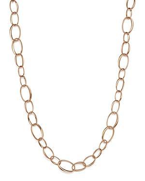 Womens 18K Rose Gold Oval-Link Chain Necklace Product Image