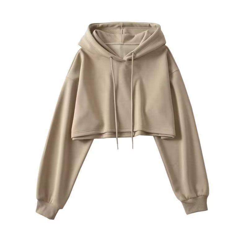 Long-Sleeve Plain Hoodie Product Image