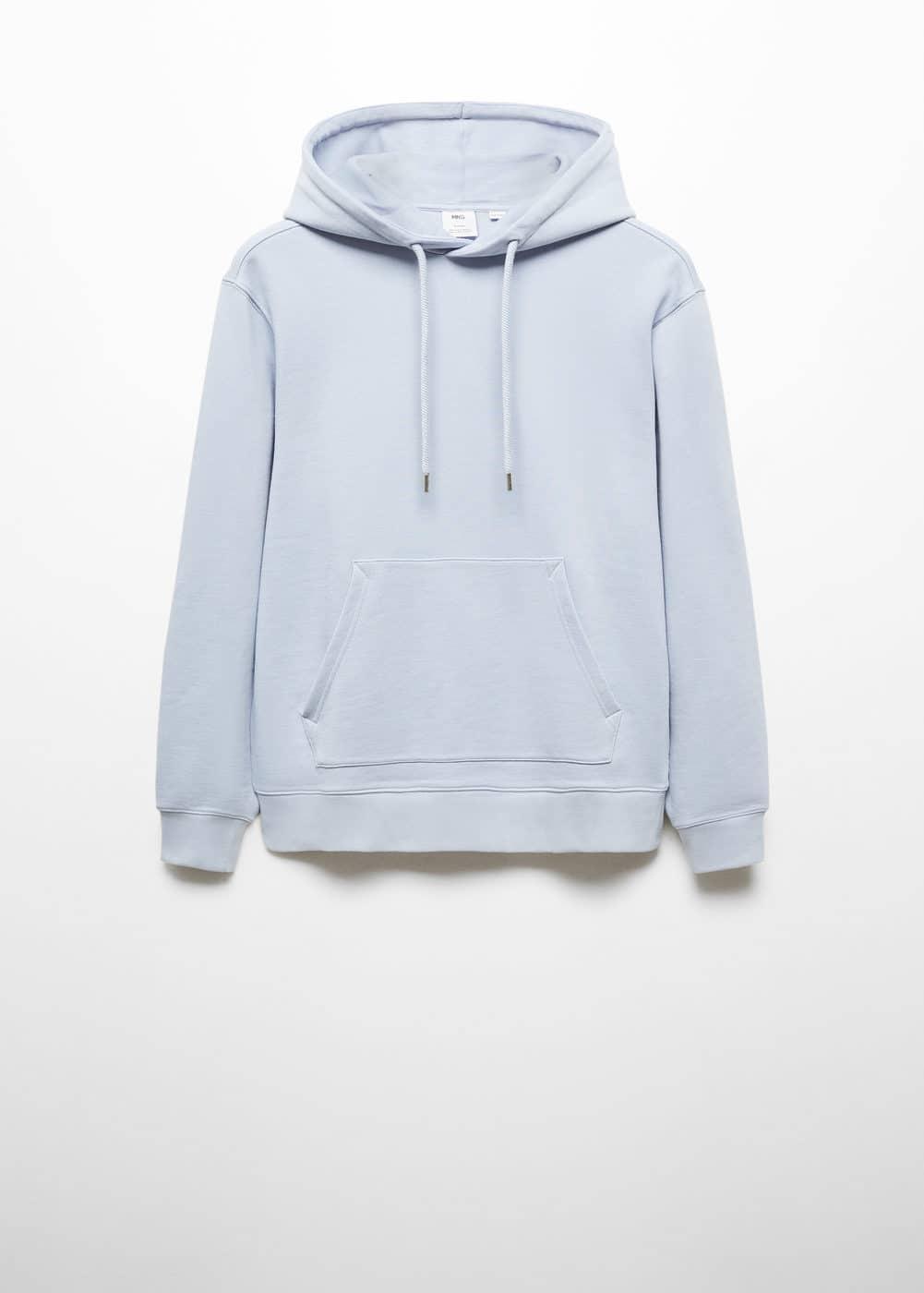 MANGO MAN - Hoodie cotton sweatshirt sky blueMen Product Image