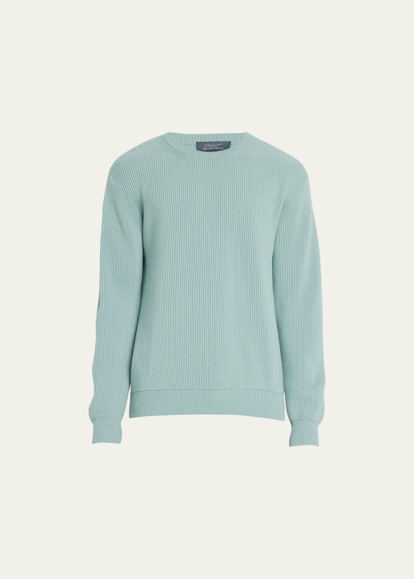 Mens Cashmere Ribbed Crewneck Product Image