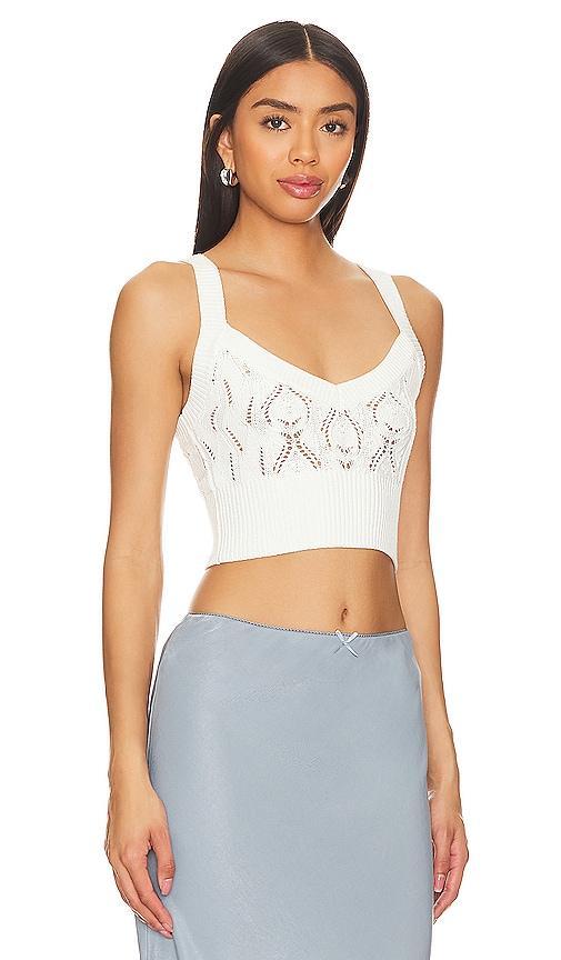 Tularosa Gia Knit Top in White. Size M, XL, XS. Product Image