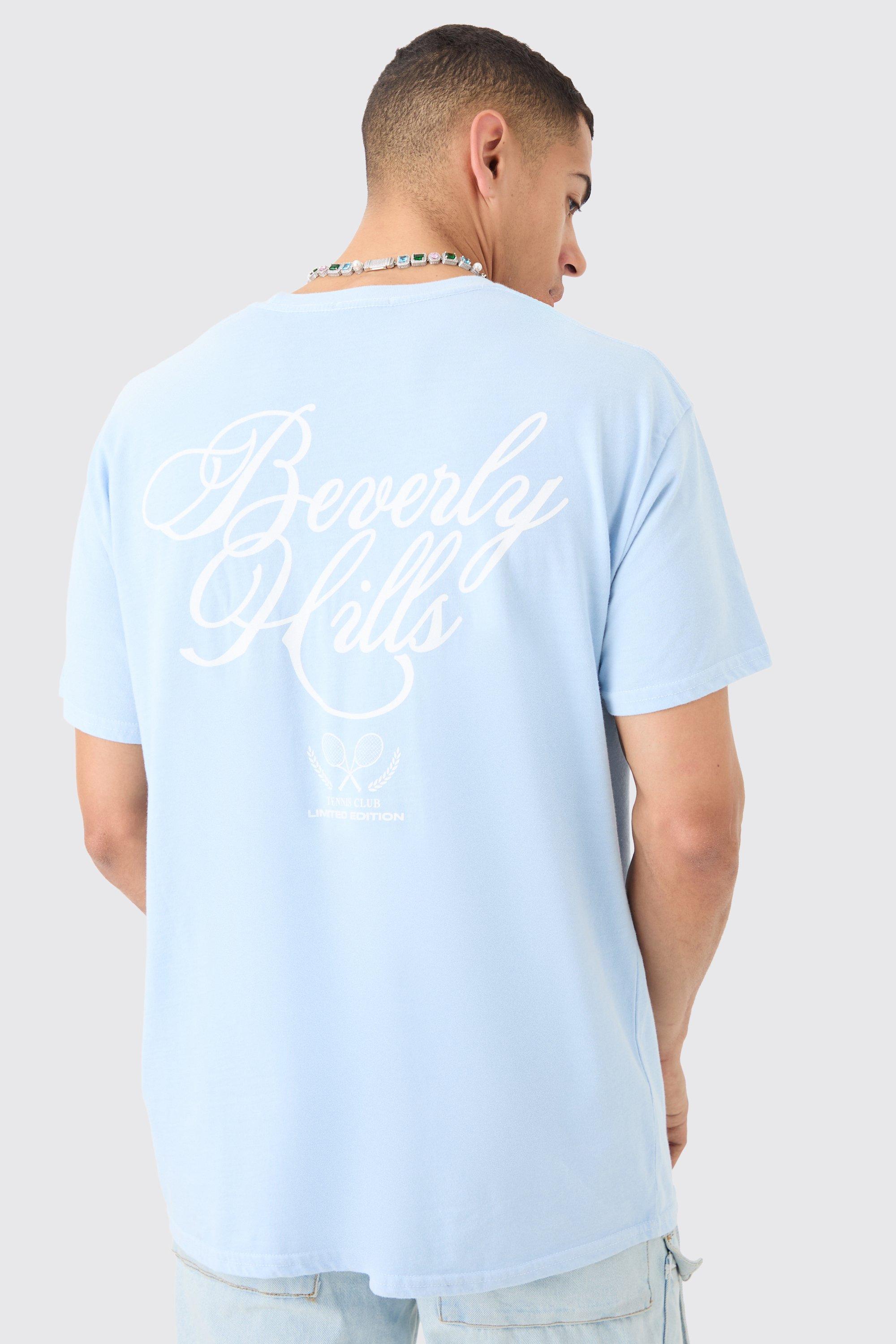 Oversized Beverly Hills Washed T-shirt | boohooMAN USA Product Image