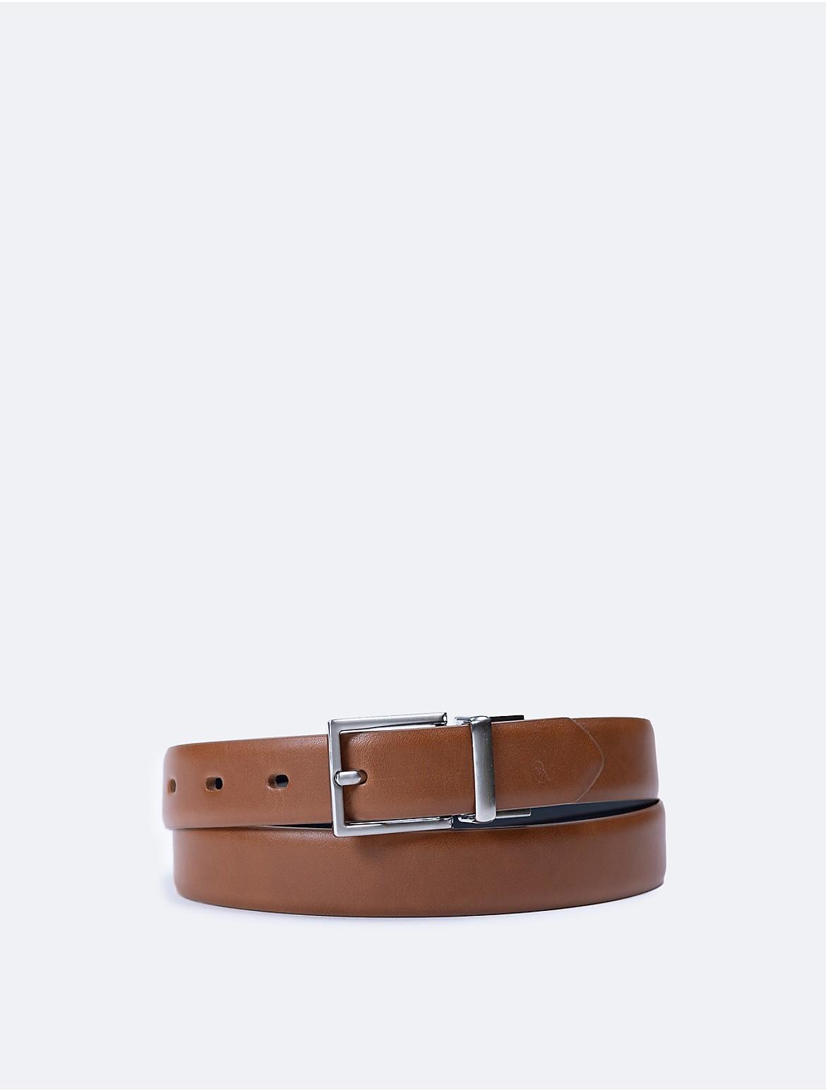 Calvin Klein Womens Solid Reversible Harness Buckle Belt - Multi - S Product Image