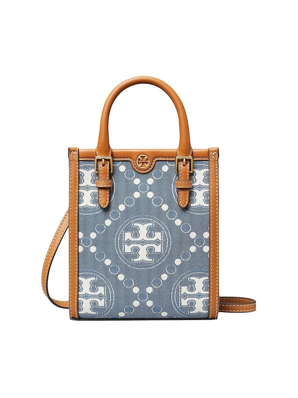 Womens T Monogram Denim Mini Tote Product Image