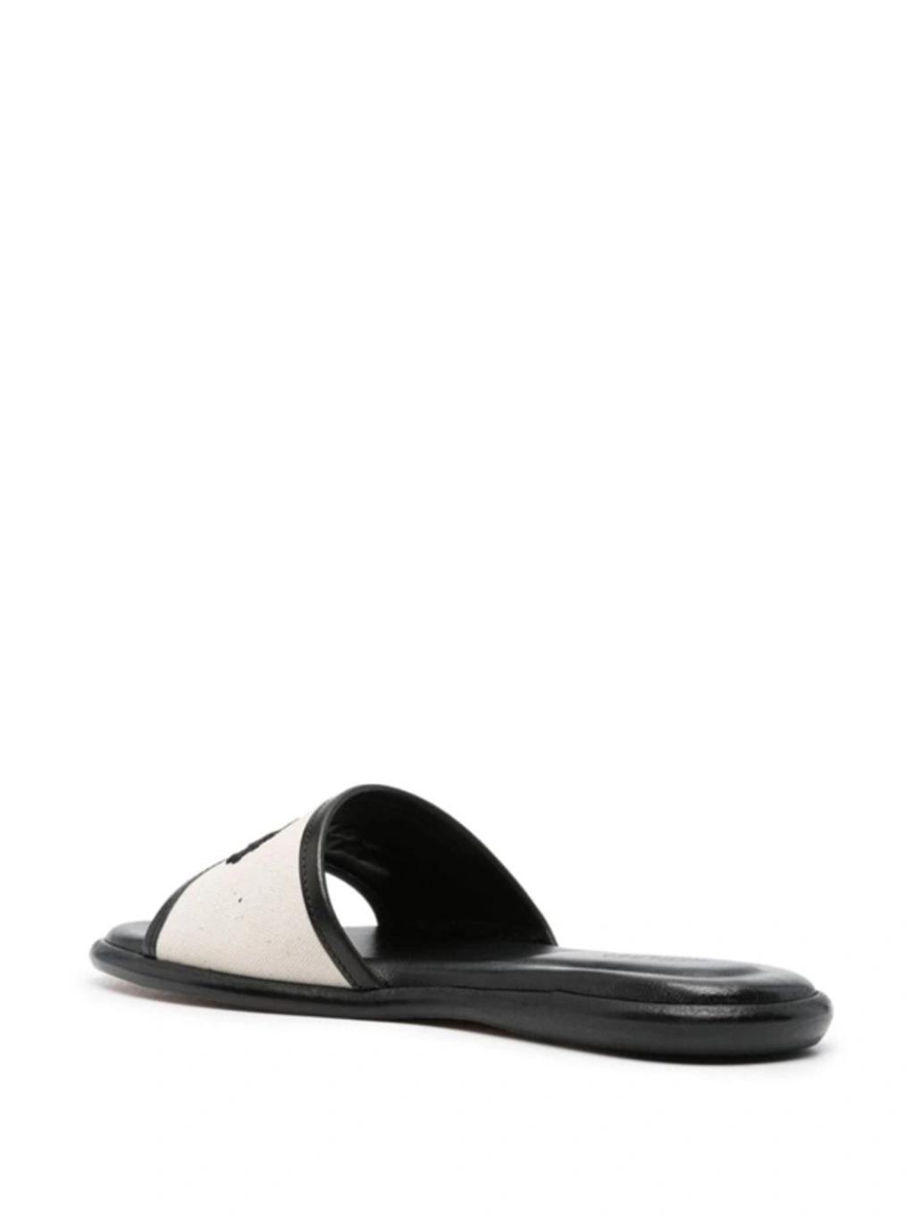 ISABEL MARANT Vikee Slipper-mule In Beige Cotton In Black Product Image