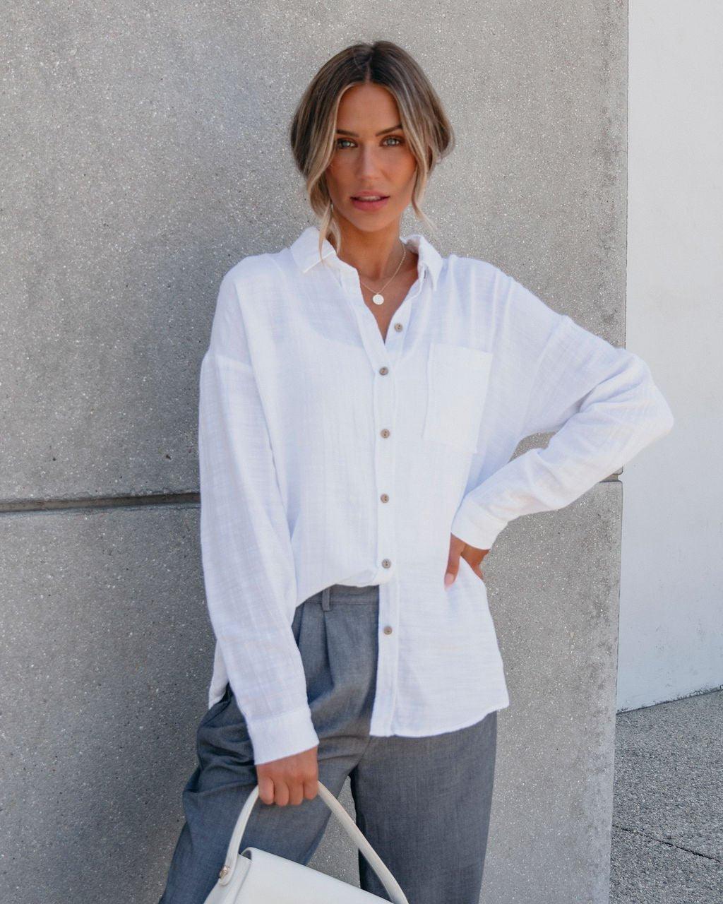 White Button Down Shirt - FINAL SALE Product Image