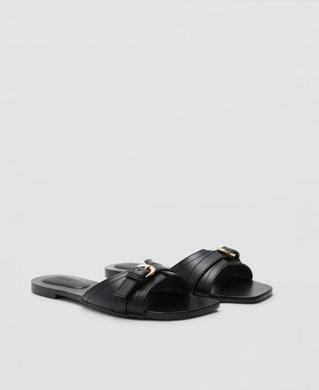 Mango Womens Buckle Leather Sandals Product Image