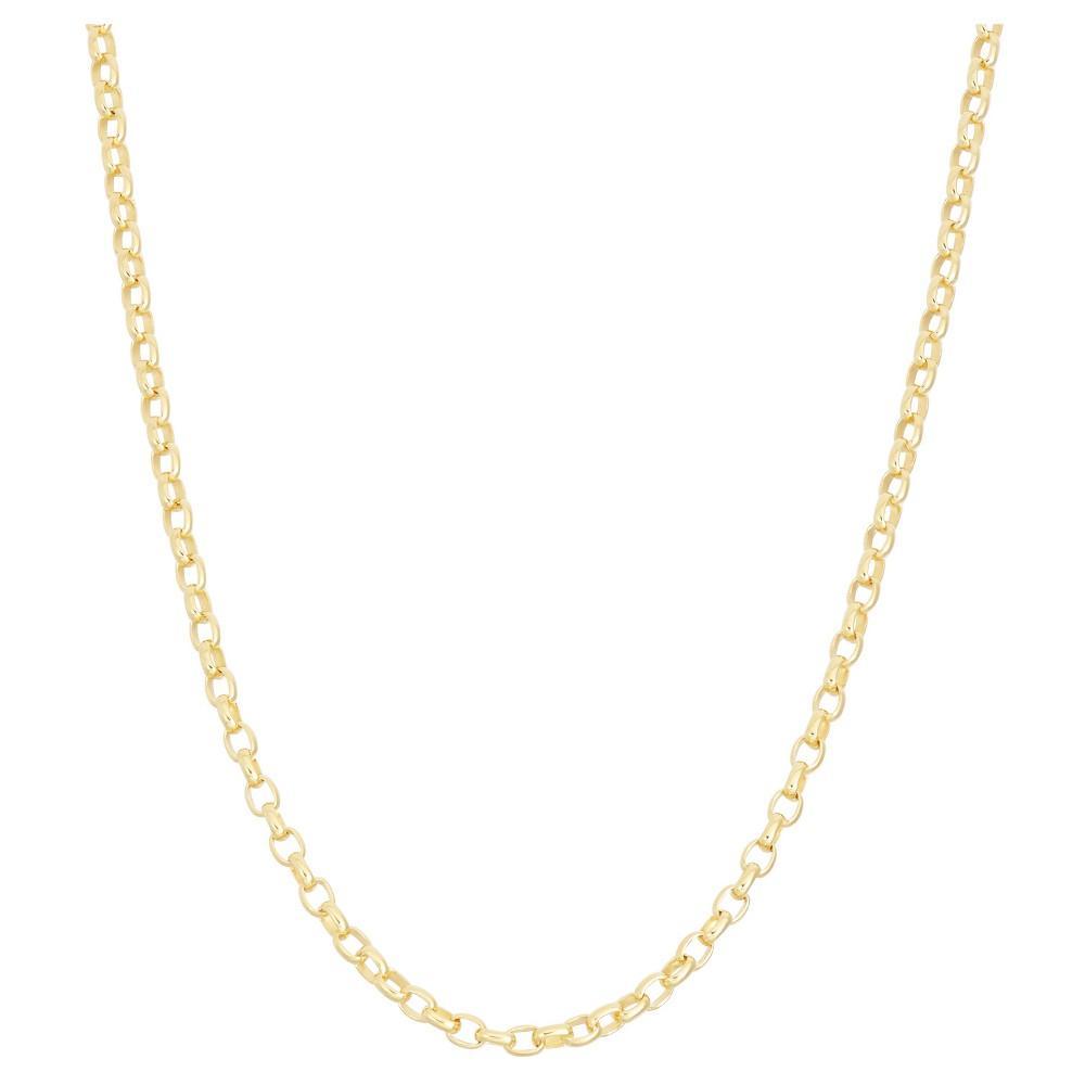 Jordan Blue 14k Gold Over Silver Adjustable Rolo Chain Necklace, Womens Yellow Product Image