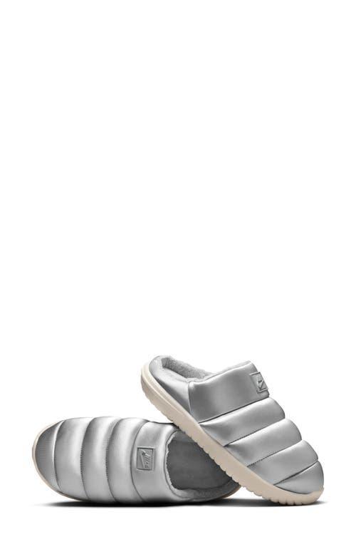 NIKE Women's Burrow Se Slippers In Metallic Silver/light Orewood Brown Product Image