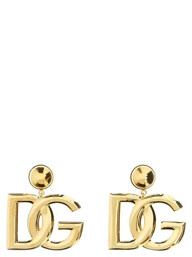 Crystal Logo Earrings Jewelry Gold Product Image