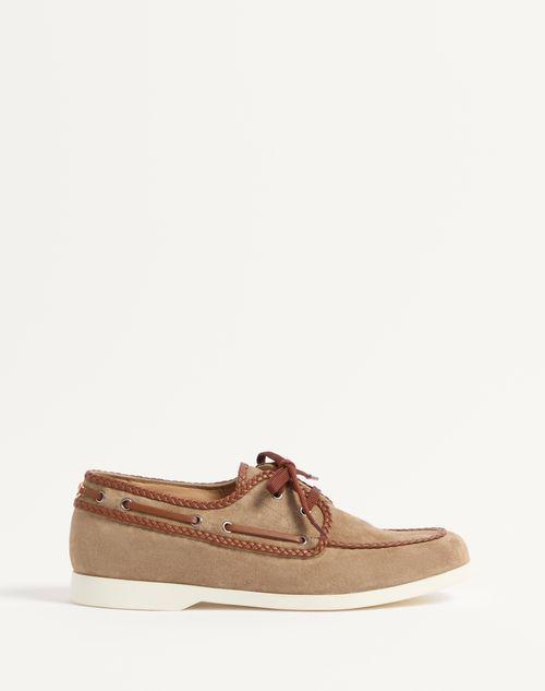 PALM AVENUE CRUST AND NAPPA LEATHER BOAT SHOE Product Image