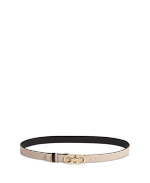 FERRAGAMO Double Gancio Reversible Leather Belt Product Image