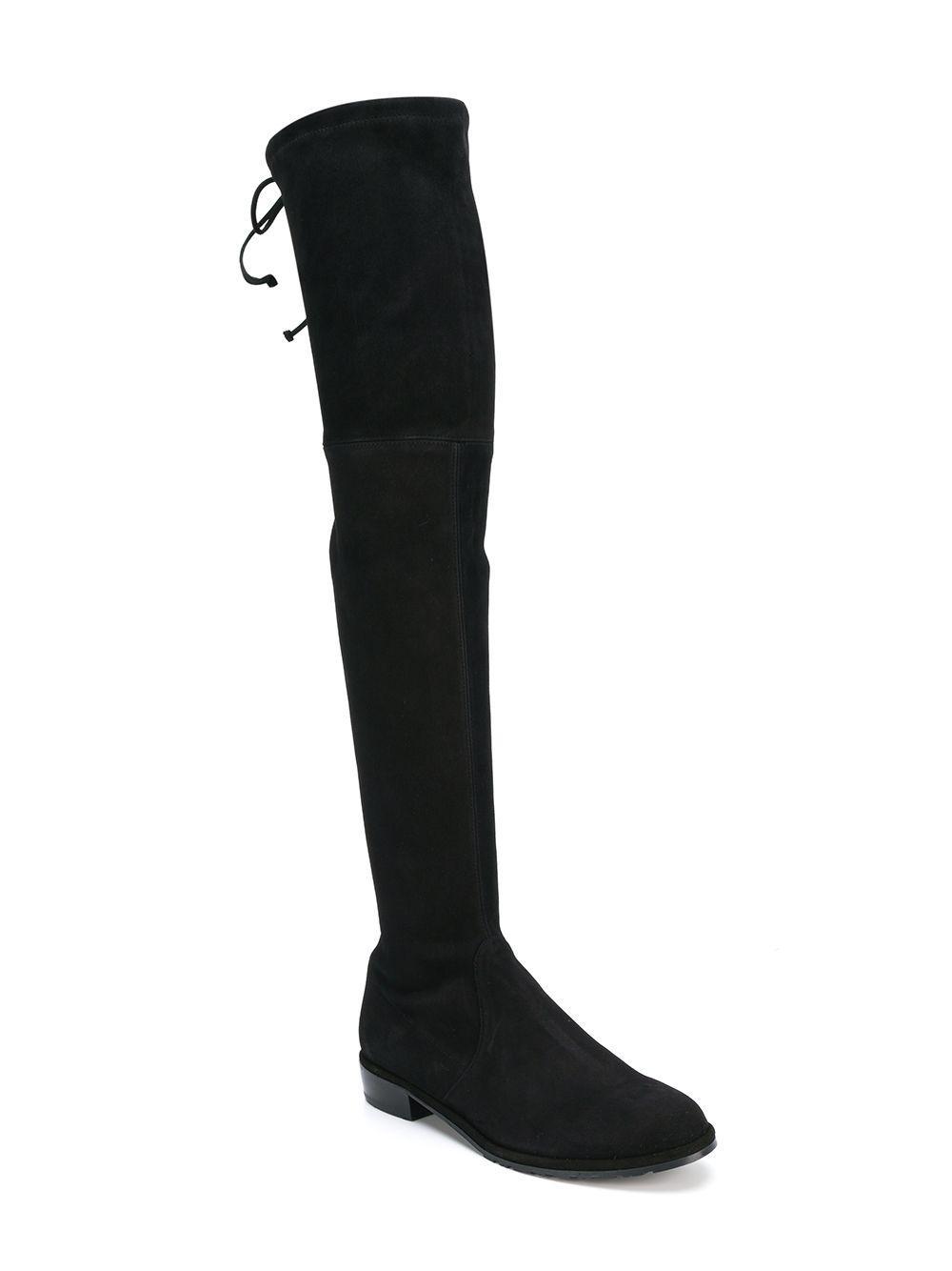 STUART WEITZMAN Lowland Suede Over-the-knee Boots In Black Product Image