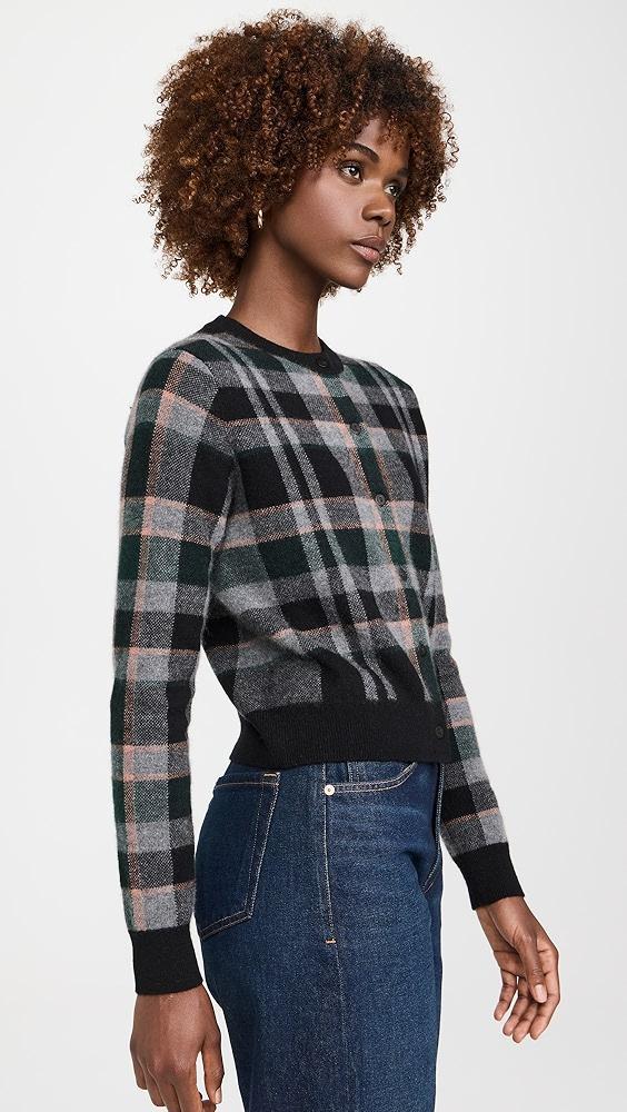 Vince Plaid Cashmere Cardigan | Shopbop Product Image