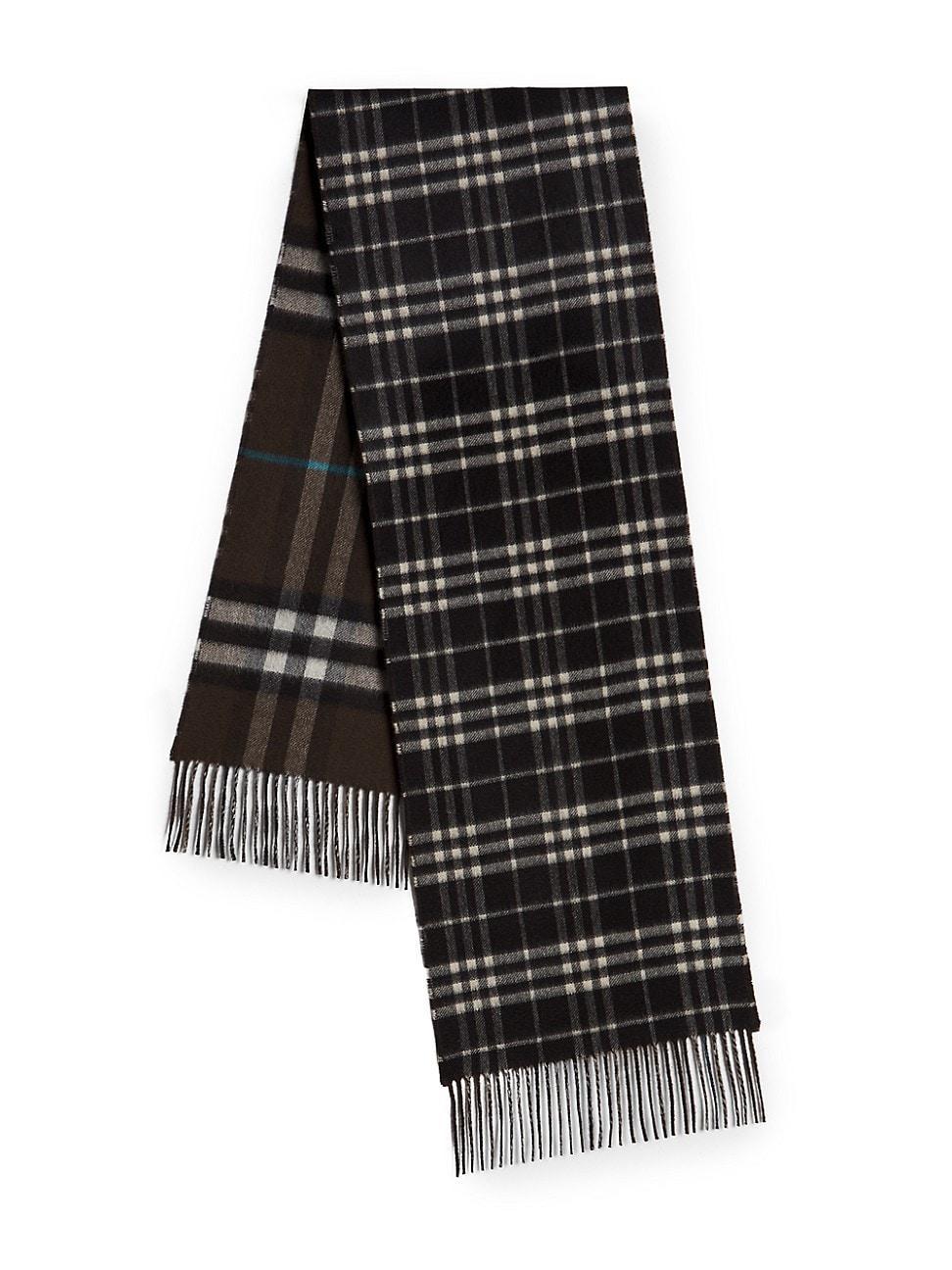 Mens Check Cashmere Scarf Product Image