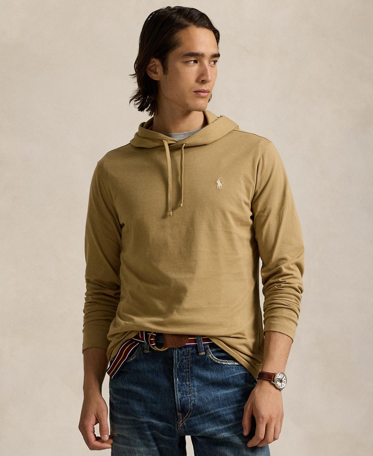 Polo Ralph Lauren Mens Jersey Hooded T-Shirt - Tan Product Image