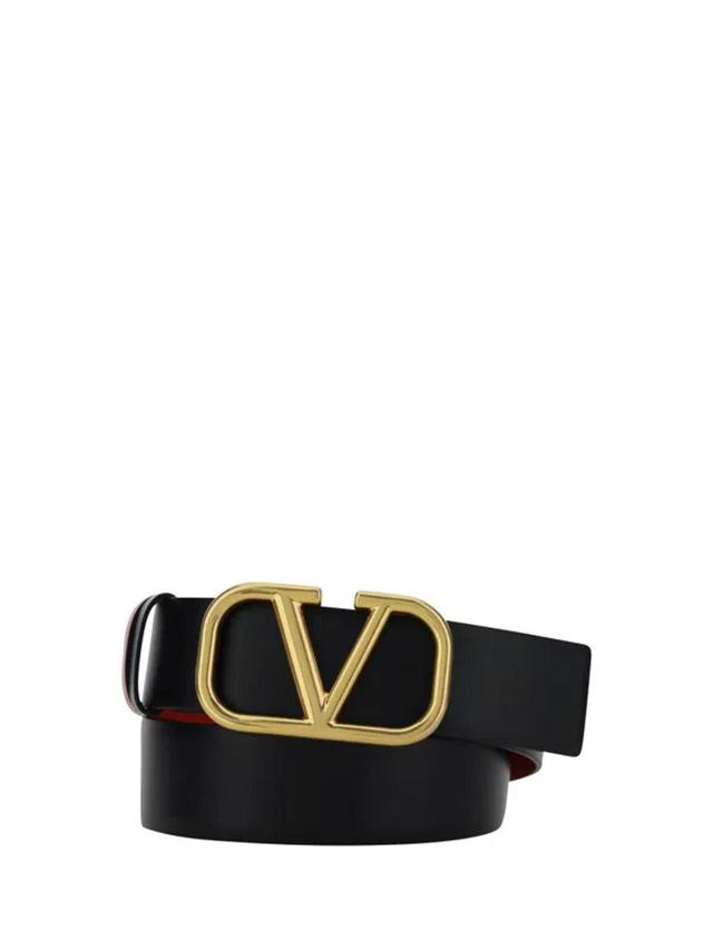 Reversible Vlogo Belt In Nero-rouge Pur Product Image