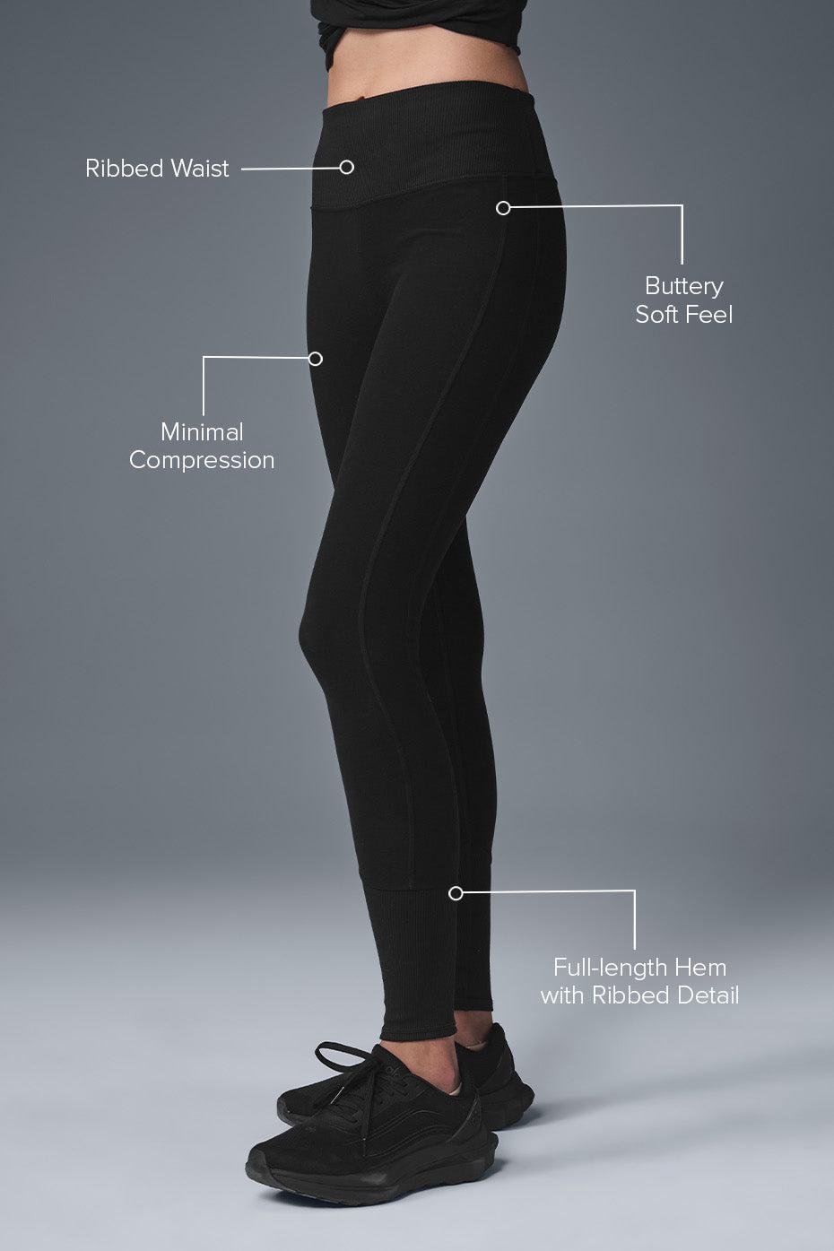 High-Waist Alosoft Lounge Legging - Black Product Image