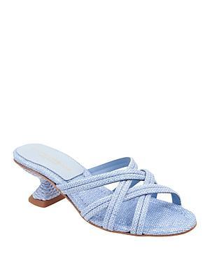 Andre Assous Womens Polina 1 Slip On Strappy Mid Heel Sandals Product Image