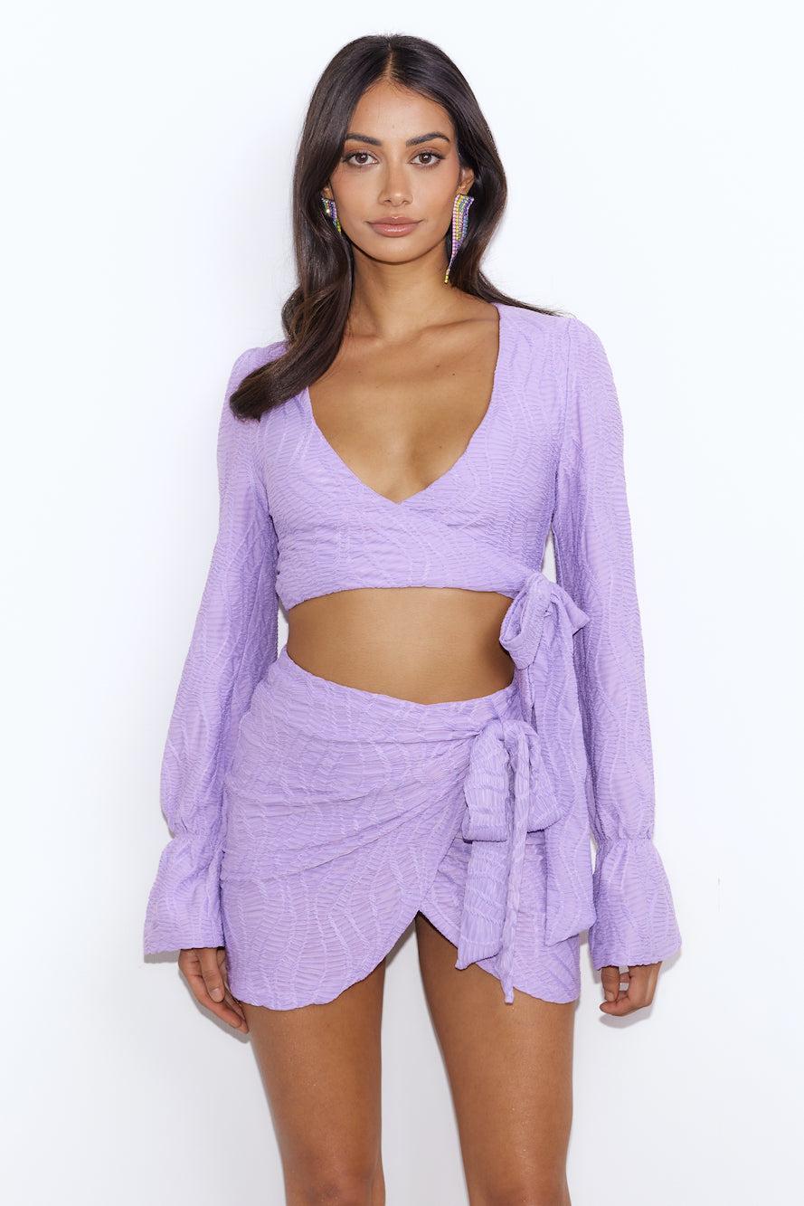 Seen First Mini Skirt Purple Product Image