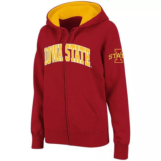 Womens Stadium Athletic Cardinal Iowa State Cyclones Arched Name Full-Zip Hoodie Product Image