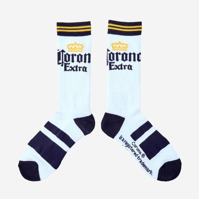 Mens Corona Athletic Crew Socks - Off-White 6-12 Product Image