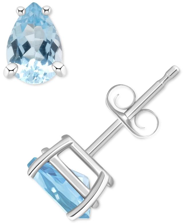 Aquamarine Pear Stud Earrings (3/4 ct. t.w.) in 14k Gold Product Image