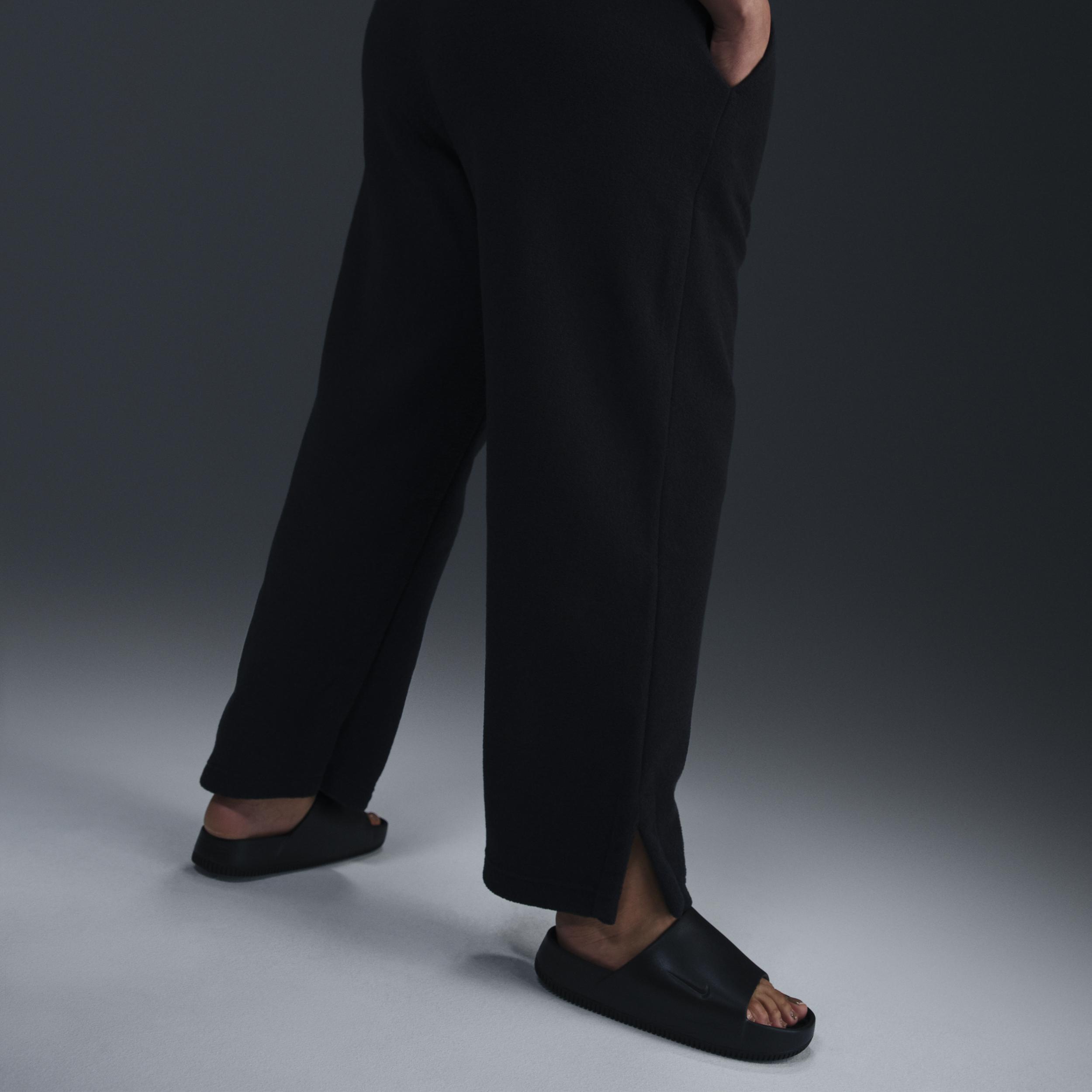 Womens Nike Sportswear Phoenix Plush High-Waisted Wide-Leg Cozy Fleece Pants (Plus Size) Product Image