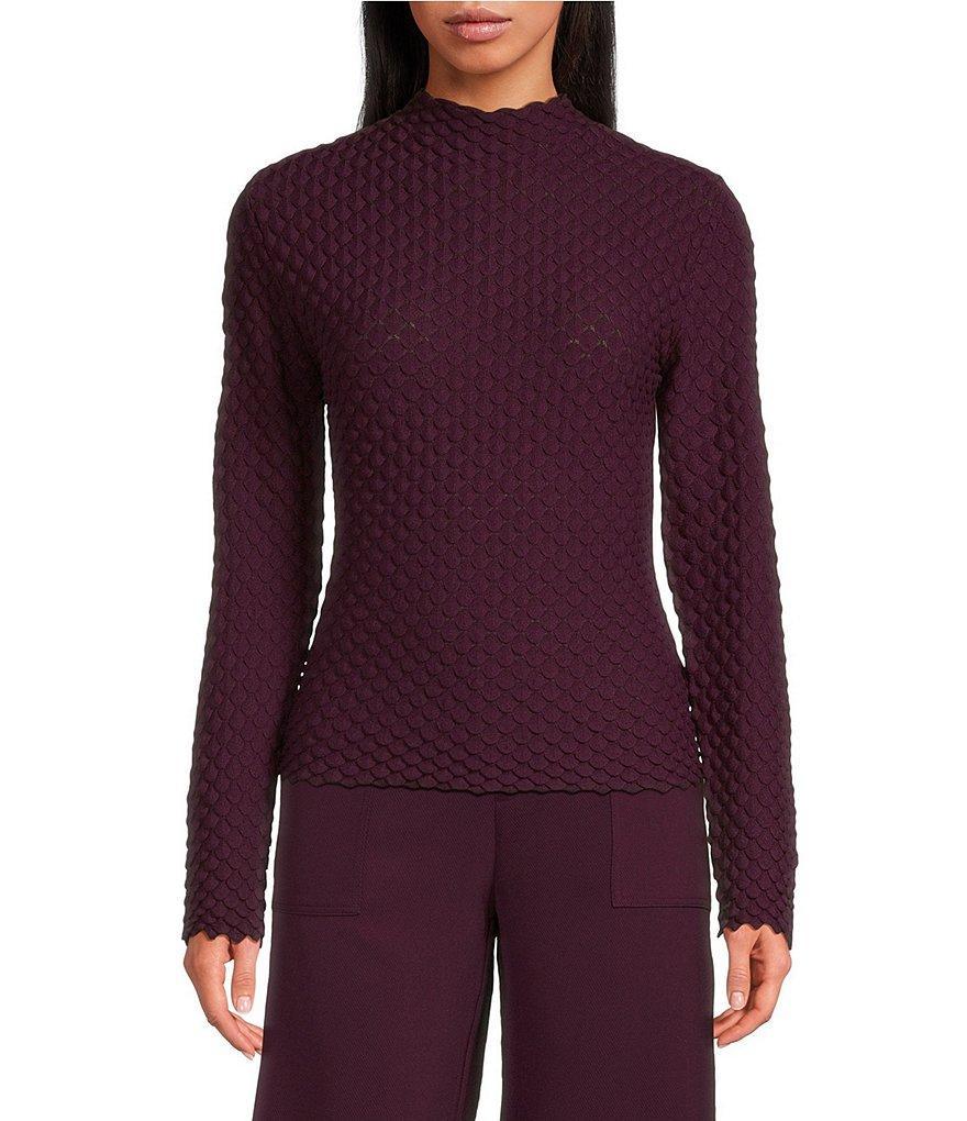 Lucy Paris Dune Bubble Mock Neck Long Sleeve Top Product Image